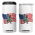 Funny Trump Riding Dinosaur 4 in 1 Can Cooler Tumbler America Flag Patriotic TS12 One Size: 16 oz White Print Your Wear