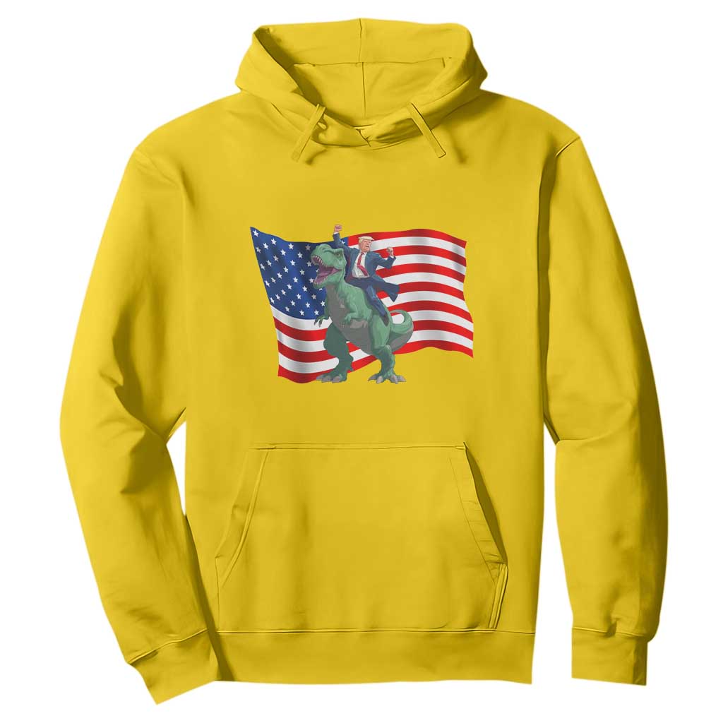 Funny Trump Riding Dinosaur Hoodie America Flag Patriotic TS12 Daisy Print Your Wear