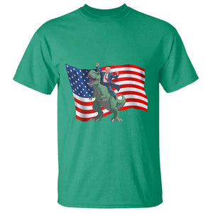 Funny Trump Riding Dinosaur T Shirt America Flag Patriotic TS12 Irish Green Print Your Wear