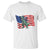 Funny Trump Riding Dinosaur T Shirt America Flag Patriotic TS12 White Print Your Wear