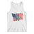 Funny Trump Riding Dinosaur Tank Top America Flag Patriotic TS12 White Print Your Wear