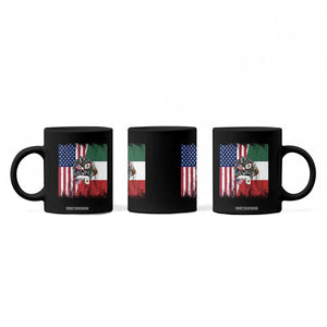 Mexican American Pride Coffee Mug Bicultural Heritage Girl Vintage Flag TS12 Print Your Wear