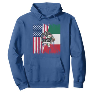 Mexican American Pride Hoodie Bicultural Heritage Girl Vintage Flag TS12 Royal Blue Print Your Wear