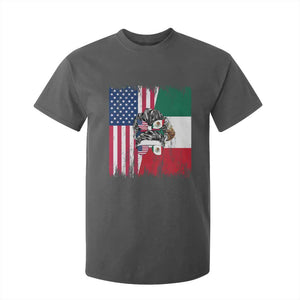 Mexican American Pride T Shirt For Kid Bicultural Heritage Girl Vintage Flag TS12 Dark Heather Print Your Wear