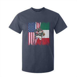 Mexican American Pride T Shirt For Kid Bicultural Heritage Girl Vintage Flag TS12 Navy Print Your Wear