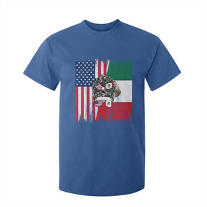 Mexican American Pride T Shirt For Kid Bicultural Heritage Girl Vintage Flag TS12 Royal Blue Print Your Wear