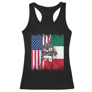 Mexican American Pride Racerback Tank Top Bicultural Heritage Girl Vintage Flag TS12 Black Print Your Wear