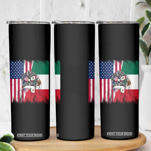 Mexican American Pride Skinny Tumbler Bicultural Heritage Girl Vintage Flag TS12 Print Your Wear