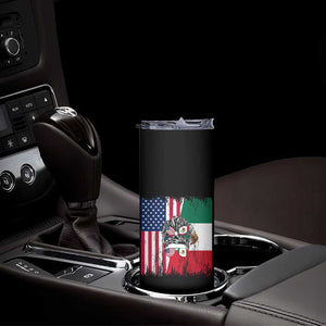 Mexican American Pride Skinny Tumbler Bicultural Heritage Girl Vintage Flag TS12 Print Your Wear