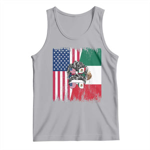 Mexican American Pride Tank Top Bicultural Heritage Girl Vintage Flag TS12 Athletic Heather Print Your Wear