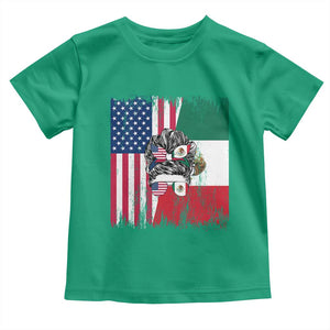 Mexican American Pride Toddler T Shirt Bicultural Heritage Girl Vintage Flag TS12 Irish Green Print Your Wear