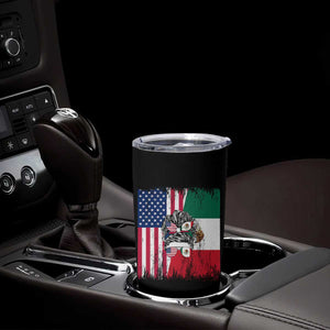Mexican American Pride Tumbler Cup Bicultural Heritage Girl Vintage Flag TS12 Print Your Wear