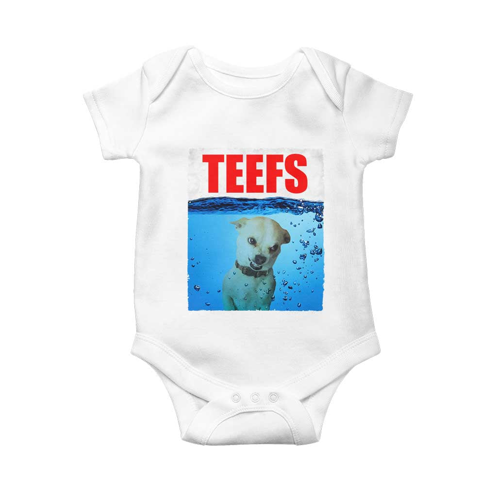 Chihuahua Dog Meme Baby Onesie Funny Horror Movie Poster Dog Teefs TS12 White Print Your Wear