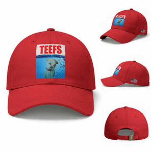 Chihuahua Dog Meme Baseball Cap Funny Horror Movie Poster Dog Teefs TS12 Baseball Cap Universal Fit Red Print Your Wear