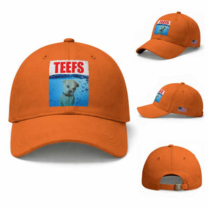 Chihuahua Dog Meme Baseball Cap Funny Horror Movie Poster Dog Teefs TS12 Baseball Cap Universal Fit Orange Print Your Wear