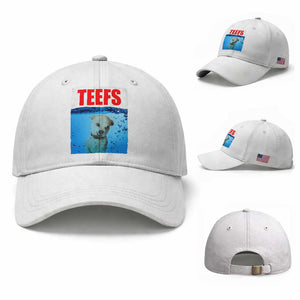 Chihuahua Dog Meme Baseball Cap Funny Horror Movie Poster Dog Teefs TS12 Baseball Cap Universal Fit White Print Your Wear