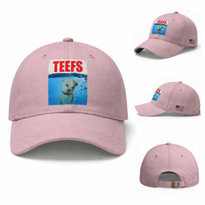 Chihuahua Dog Meme Baseball Cap Funny Horror Movie Poster Dog Teefs TS12 Baseball Cap Universal Fit Light Pink Print Your Wear