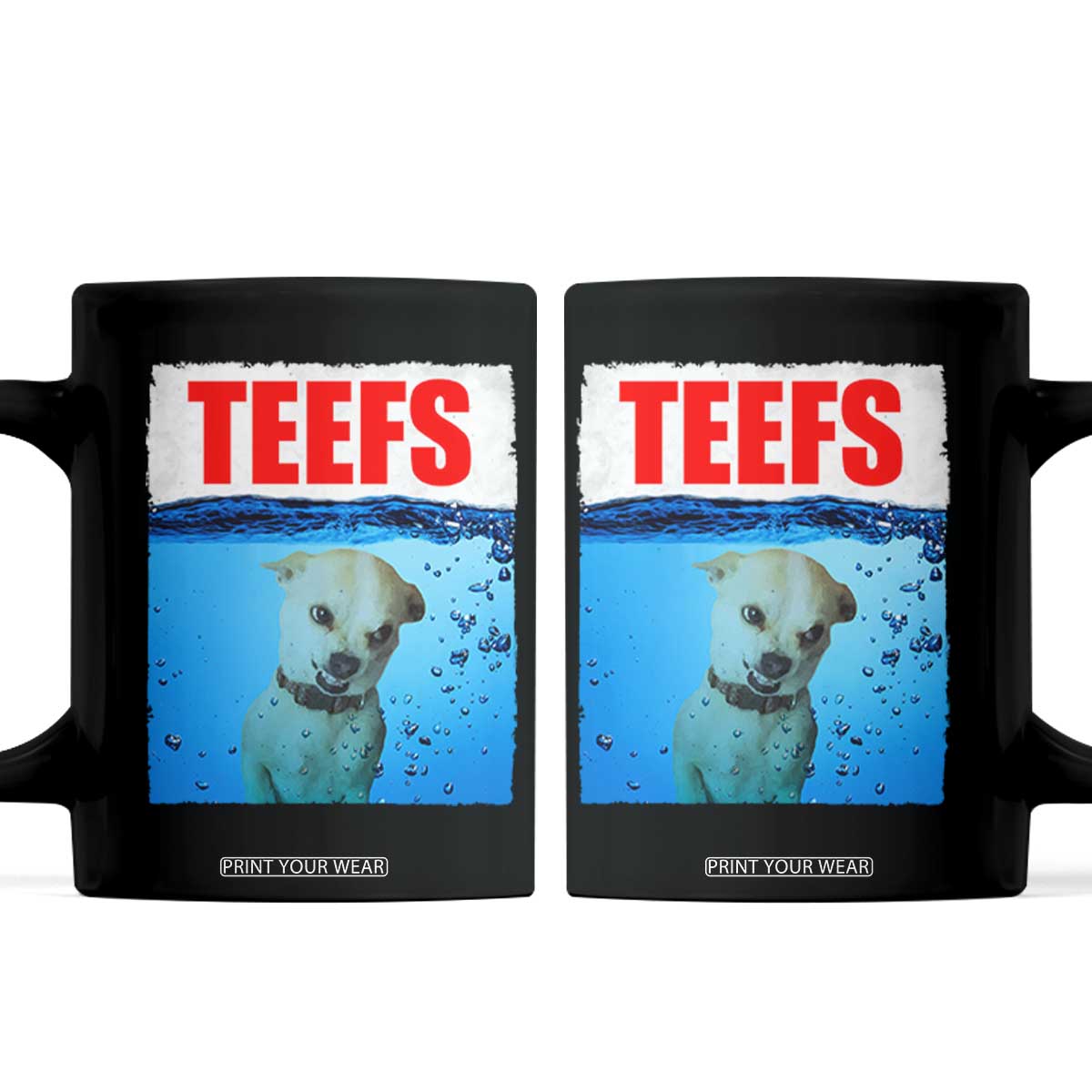 Chihuahua Dog Meme Coffee Mug Funny Horror Movie Poster Dog Teefs TS12 White Print Your Wear
