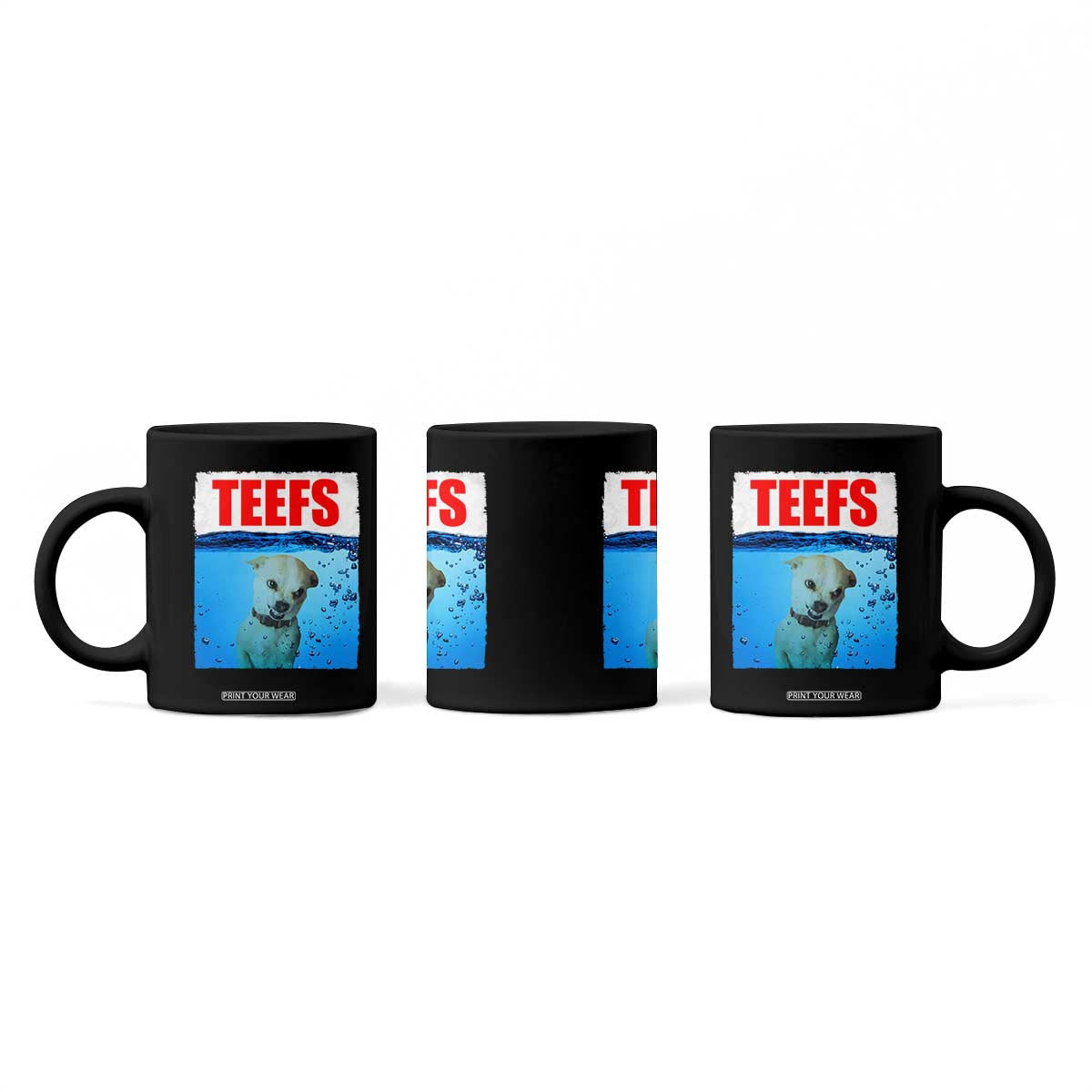 Chihuahua Dog Meme Coffee Mug Funny Horror Movie Poster Dog Teefs TS12 Print Your Wear