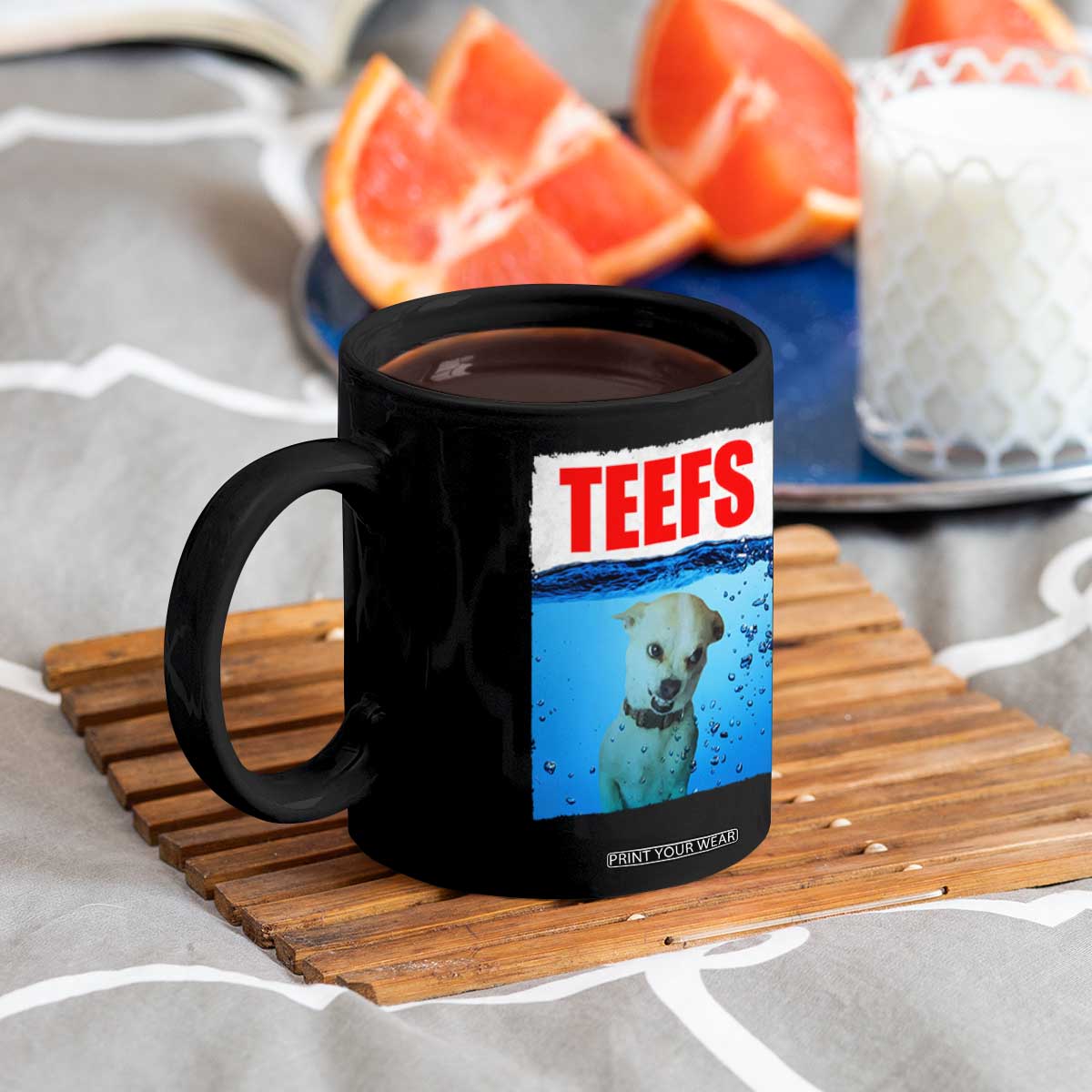 Chihuahua Dog Meme Coffee Mug Funny Horror Movie Poster Dog Teefs TS12 Print Your Wear