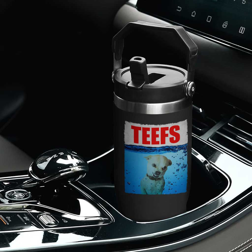 Chihuahua Dog Meme Flip Straw Tumbler Funny Horror Movie Poster Dog Teefs TS12 Print Your Wear