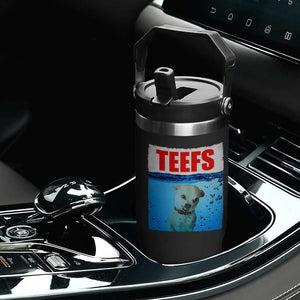 Chihuahua Dog Meme Flip Straw Tumbler Funny Horror Movie Poster Dog Teefs TS12 Print Your Wear