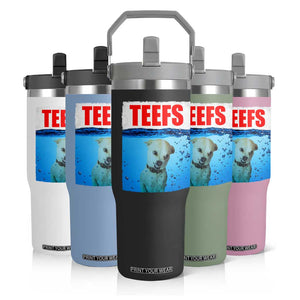 Chihuahua Dog Meme Flip Straw Tumbler Funny Horror Movie Poster Dog Teefs TS12 Print Your Wear