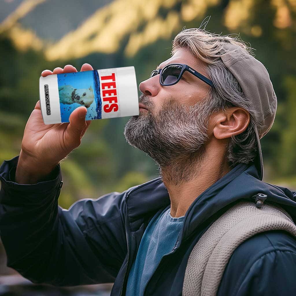 Chihuahua Dog Meme 4 in 1 Can Cooler Tumbler Funny Horror Movie Poster Dog Teefs TS12 Print Your Wear