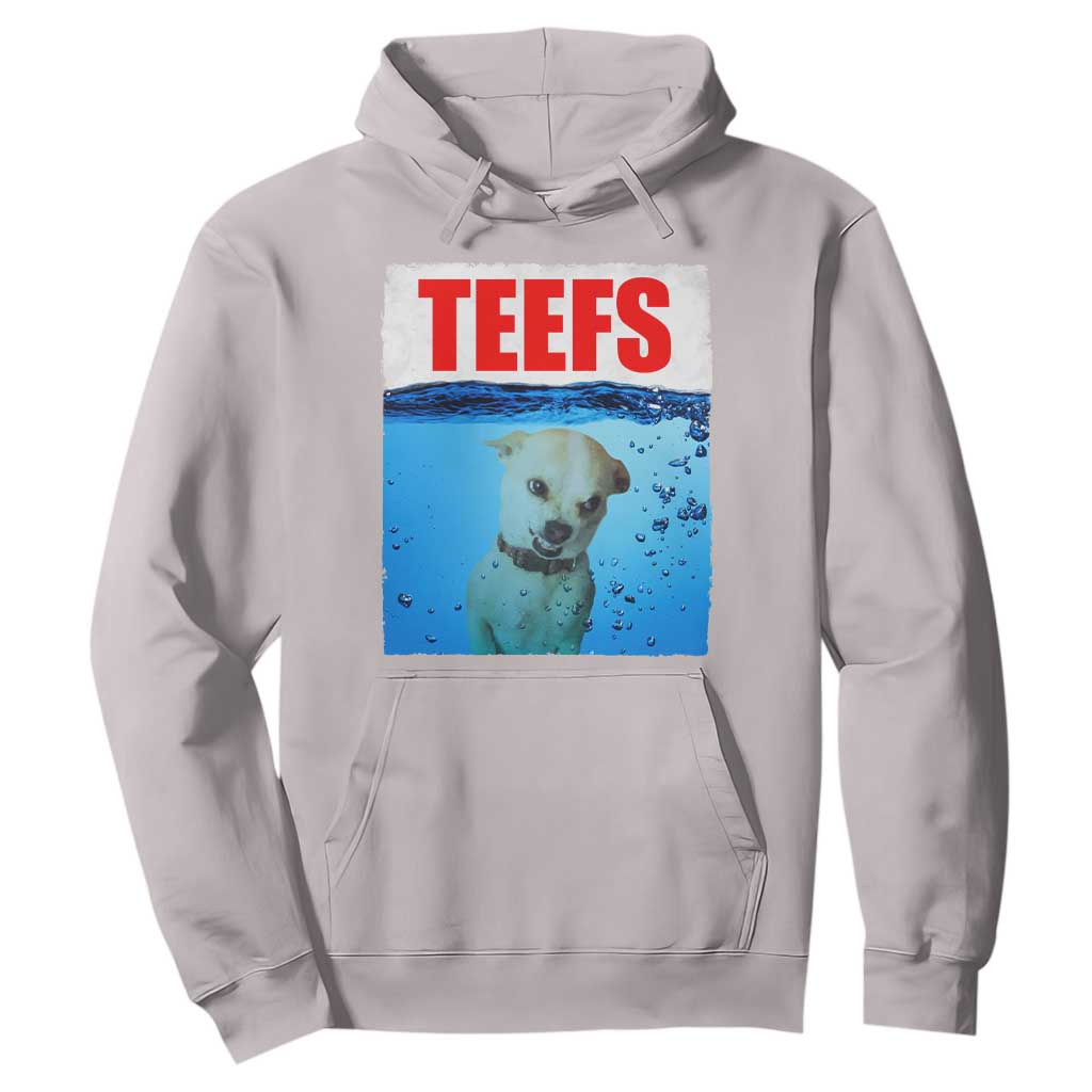Chihuahua Dog Meme Hoodie Funny Horror Movie Poster Dog Teefs TS12 Ice Gray Print Your Wear