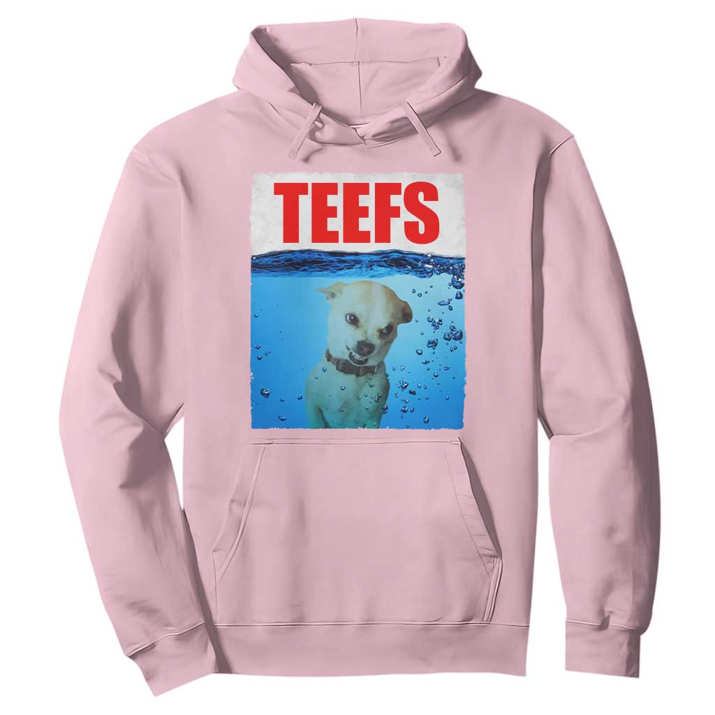 Chihuahua Dog Meme Hoodie Funny Horror Movie Poster Dog Teefs TS12 Light Pink Print Your Wear