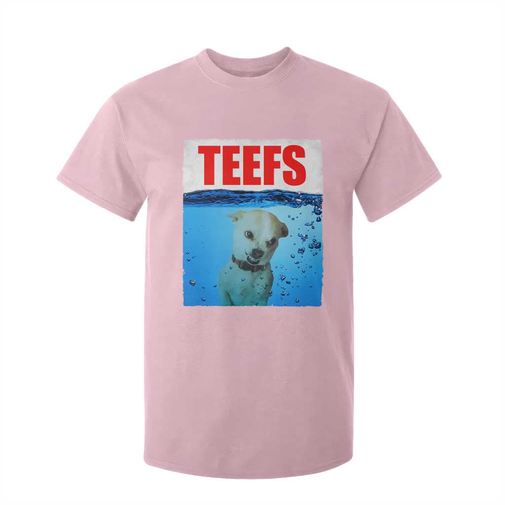 Chihuahua Dog Meme T Shirt For Kid Funny Horror Movie Poster Dog Teefs TS12 Light Pink Print Your Wear