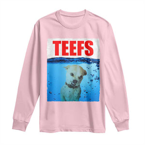 Chihuahua Dog Meme Long Sleeve Shirt Funny Horror Movie Poster Dog Teefs TS12 Light Pink Print Your Wear