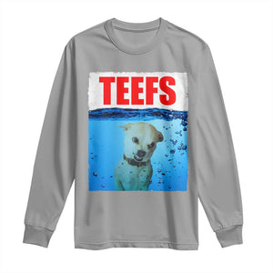 Chihuahua Dog Meme Long Sleeve Shirt Funny Horror Movie Poster Dog Teefs TS12 Sport Gray Print Your Wear
