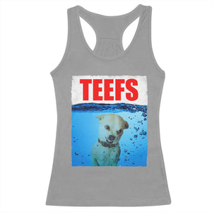Chihuahua Dog Meme Racerback Tank Top Funny Horror Movie Poster Dog Teefs TS12 Sport Gray Print Your Wear
