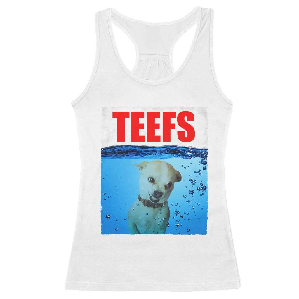 Chihuahua Dog Meme Racerback Tank Top Funny Horror Movie Poster Dog Teefs TS12 White Print Your Wear