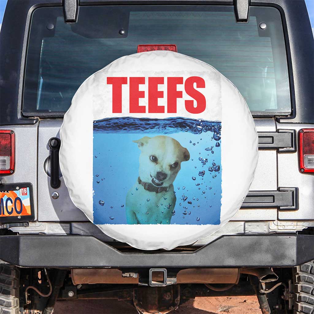 Chihuahua Dog Meme Spare Tire Cover Funny Horror Movie Poster Dog Teefs TS12 No hole White Print Your Wear