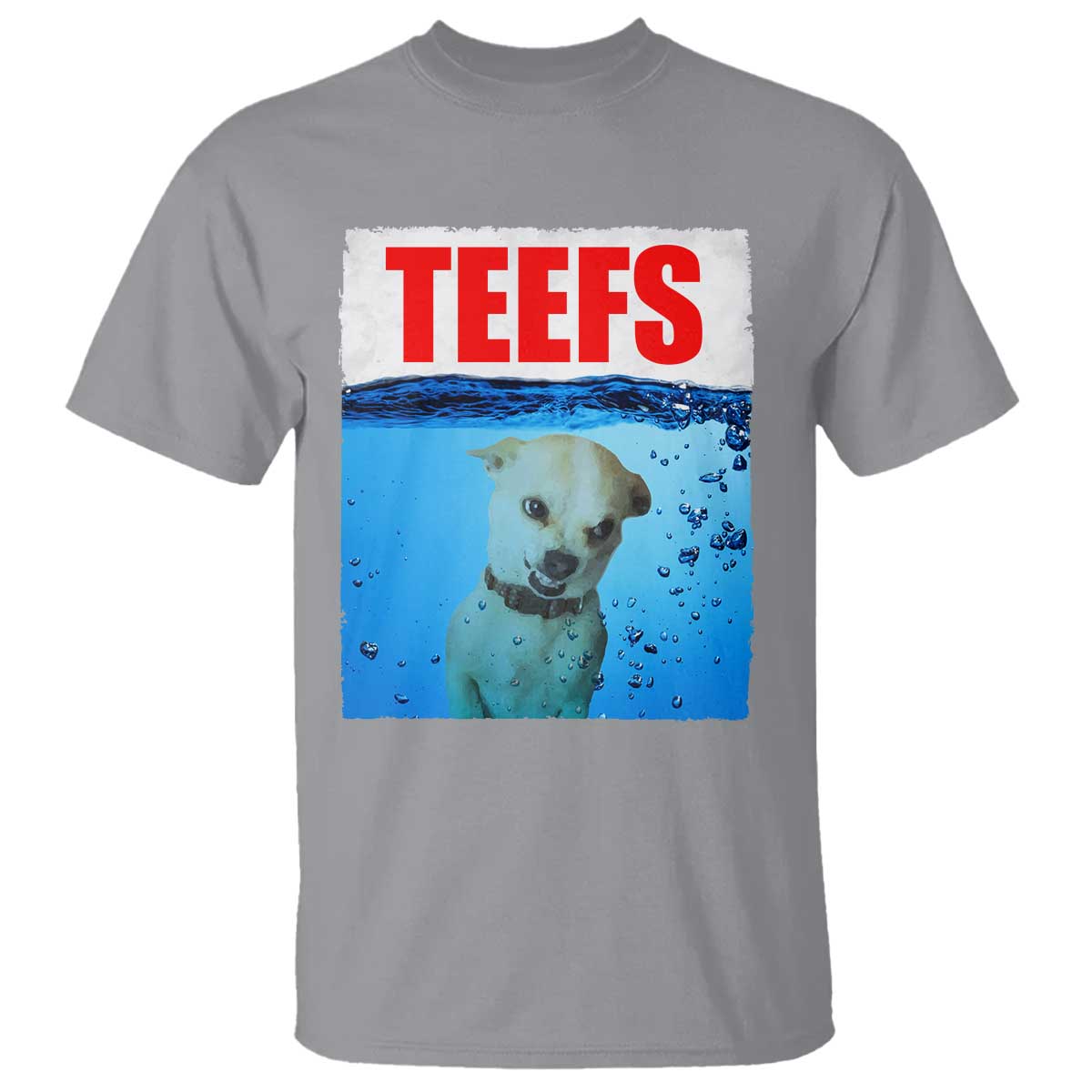 Chihuahua Dog Meme T Shirt Funny Horror Movie Poster Dog Teefs TS12 Sport Gray Print Your Wear