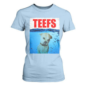Chihuahua Dog Meme T Shirt For Women Funny Horror Movie Poster Dog Teefs TS12 Light Blue Print Your Wear
