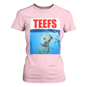Chihuahua Dog Meme T Shirt For Women Funny Horror Movie Poster Dog Teefs TS12 Light Pink Print Your Wear