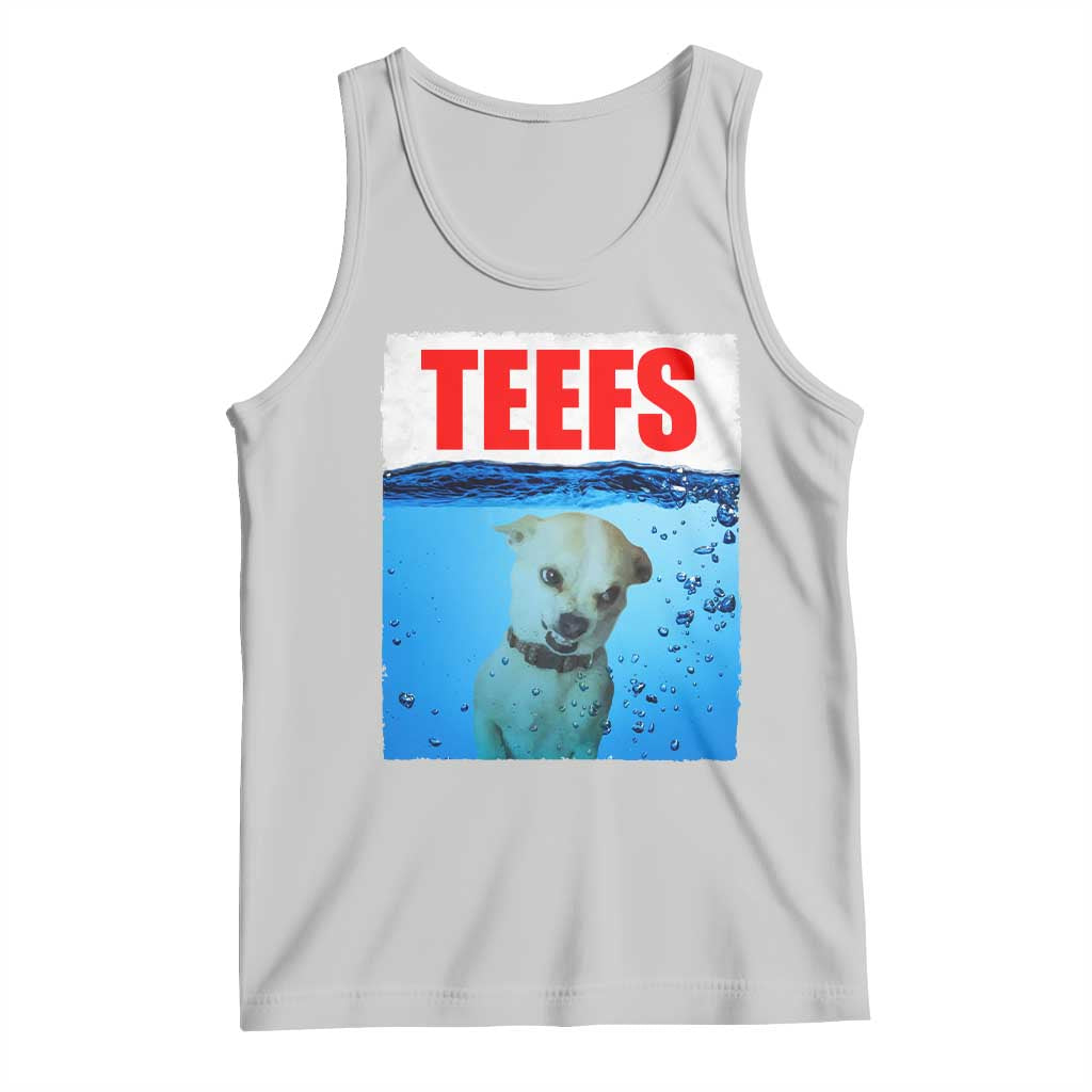 Chihuahua Dog Meme Tank Top Funny Horror Movie Poster Dog Teefs TS12 Ash Print Your Wear