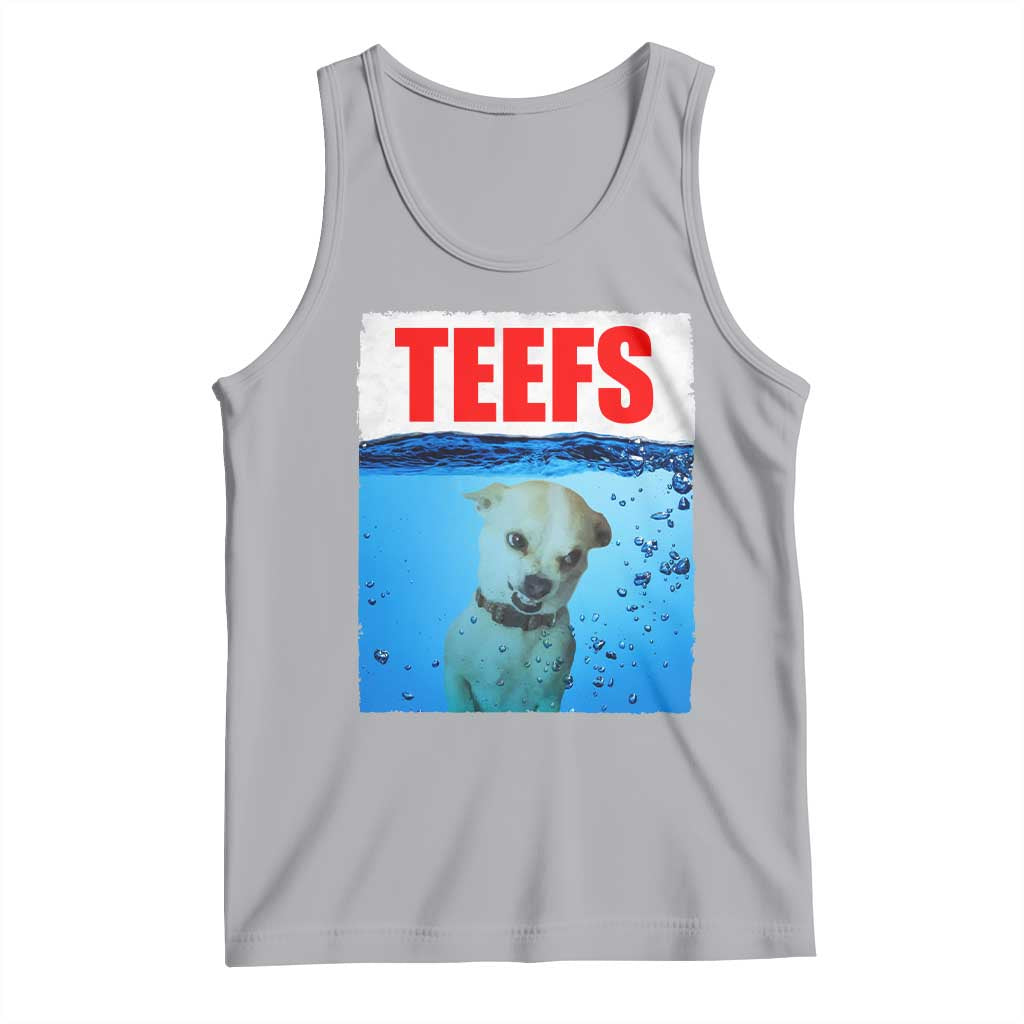 Chihuahua Dog Meme Tank Top Funny Horror Movie Poster Dog Teefs TS12 Athletic Heather Print Your Wear