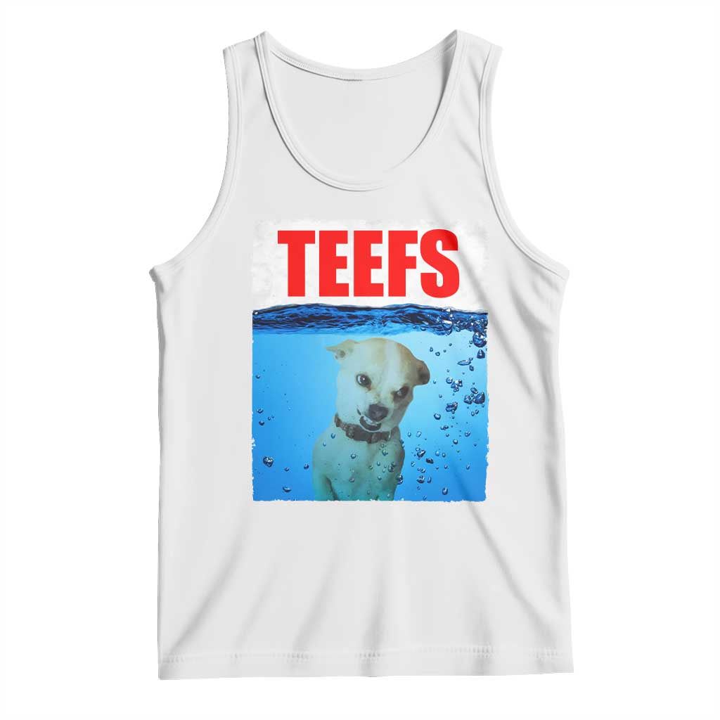 Chihuahua Dog Meme Tank Top Funny Horror Movie Poster Dog Teefs TS12 White Print Your Wear