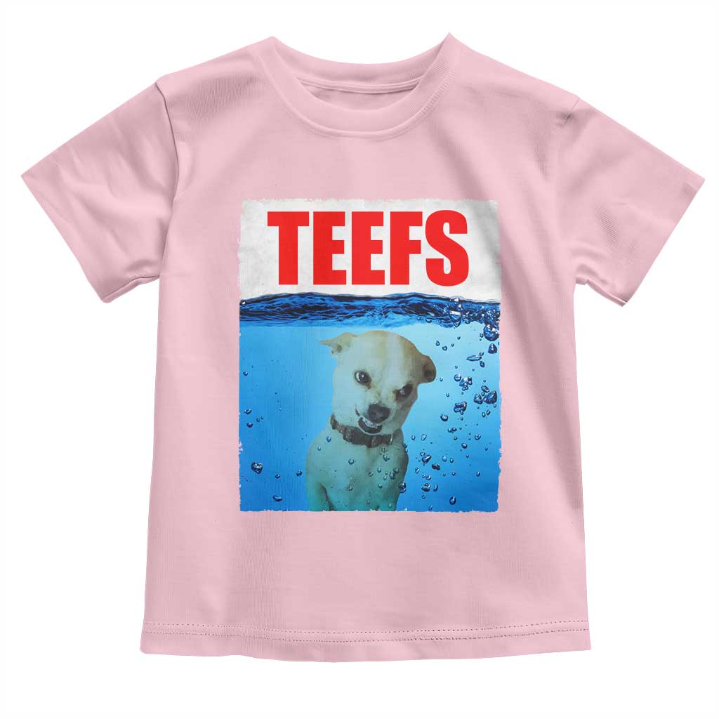 Chihuahua Dog Meme Toddler T Shirt Funny Horror Movie Poster Dog Teefs TS12 Light Pink Print Your Wear
