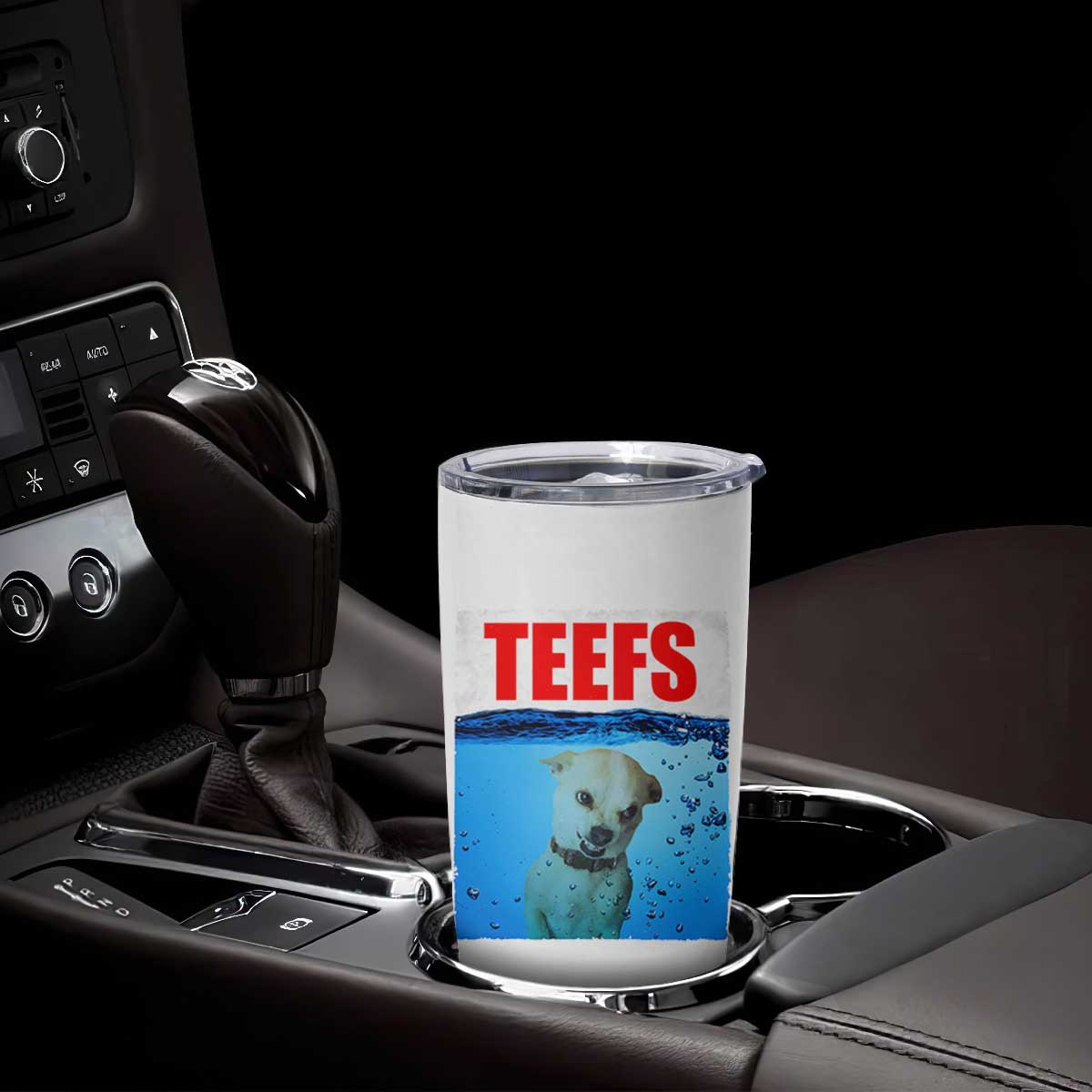 Chihuahua Dog Meme Tumbler Cup Funny Horror Movie Poster Dog Teefs TS12 Print Your Wear