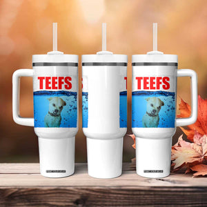 Chihuahua Dog Meme Tumbler With Handle Funny Horror Movie Poster Dog Teefs TS12 Print Your Wear
