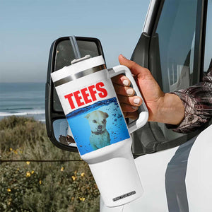 Chihuahua Dog Meme Tumbler With Handle Funny Horror Movie Poster Dog Teefs TS12 Print Your Wear