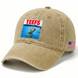 Chihuahua Dog Meme Washed Cotton Baseball Cap Funny Horror Movie Poster Dog Teefs TS12 Print Your Wear