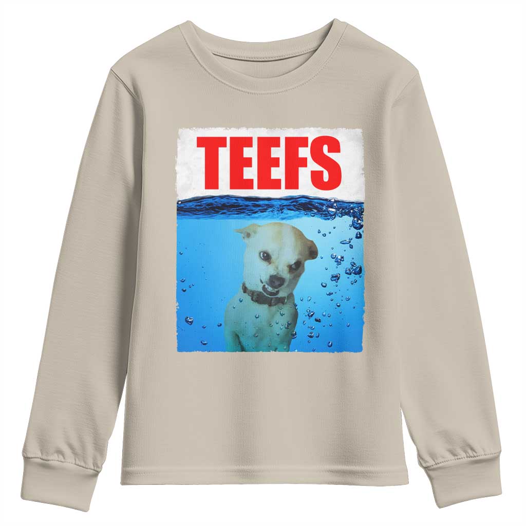 Chihuahua Dog Meme Youth Sweatshirt Funny Horror Movie Poster Dog Teefs TS12 Sand Print Your Wear