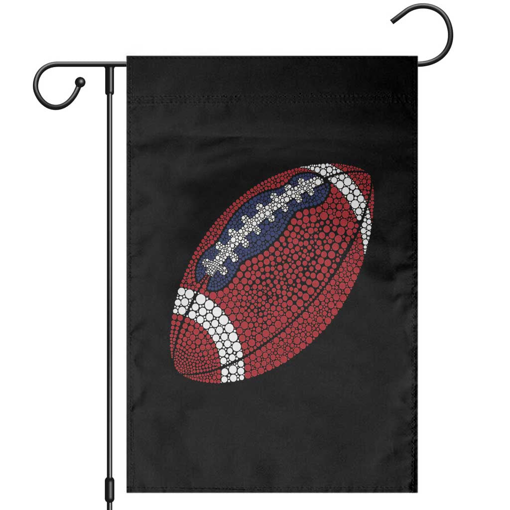 Patriotic Polka Dot Football Garden Flag Dot Day Gift TS12 Black Print Your Wear