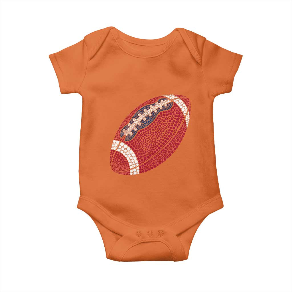 Patriotic Polka Dot Football Baby Onesie Dot Day Gift